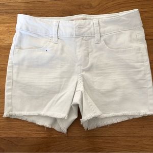 Girls White lightweight Denim shorts